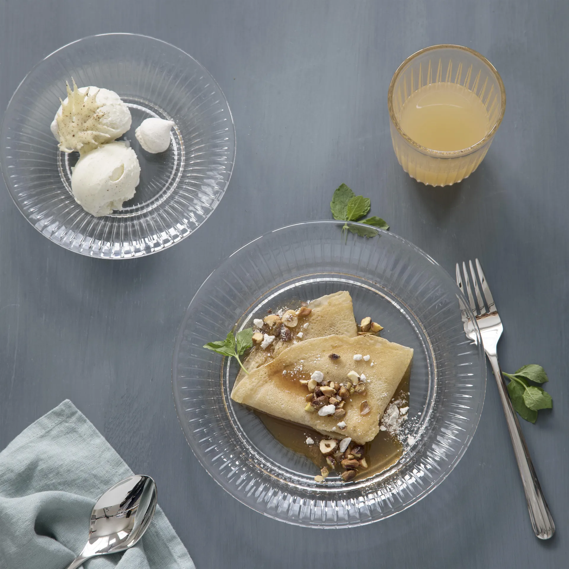 Assiette en verre Hammershøi Ø17 cm, transparent Kähler