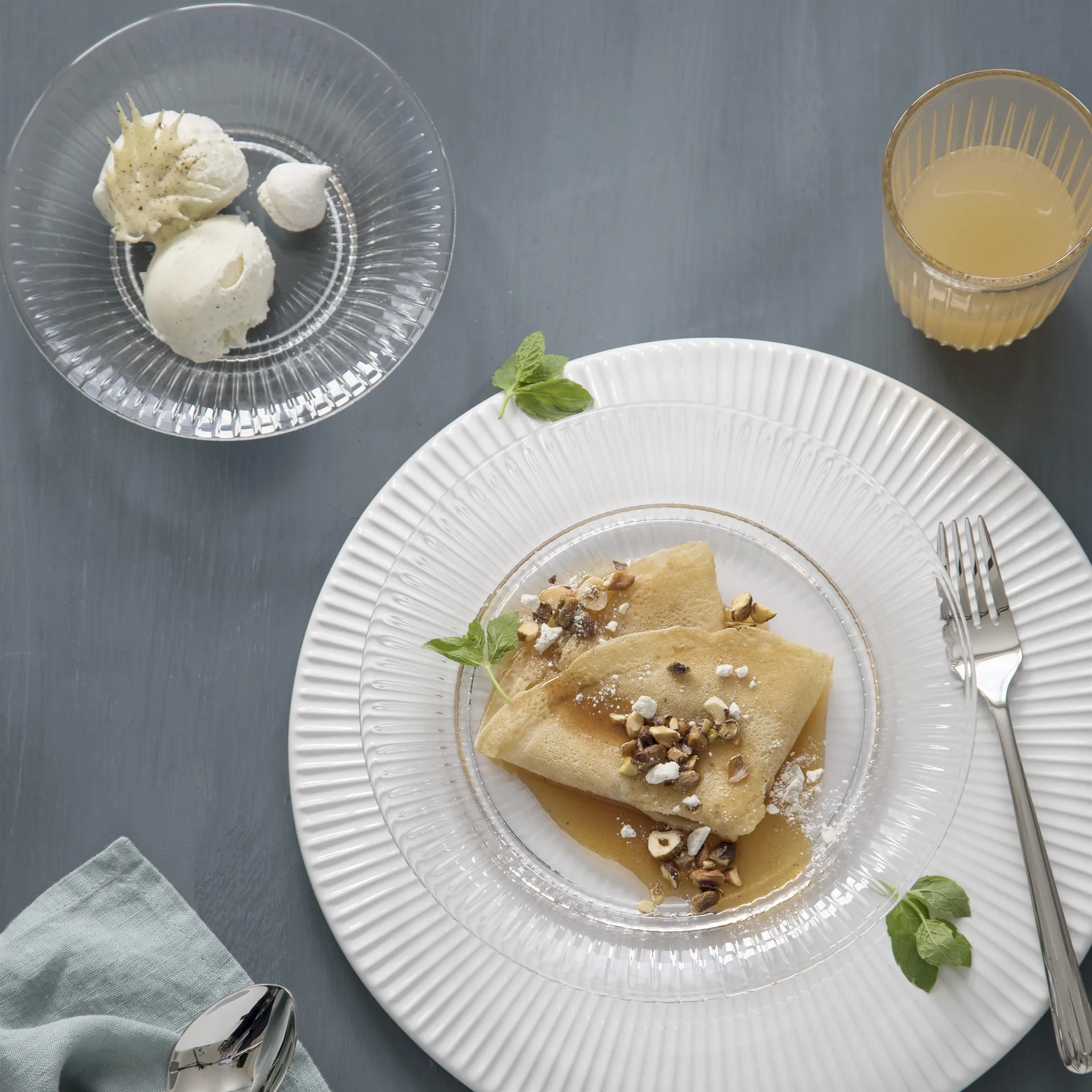 Assiette en verre Hammershøi Ø17 cm, transparent Kähler