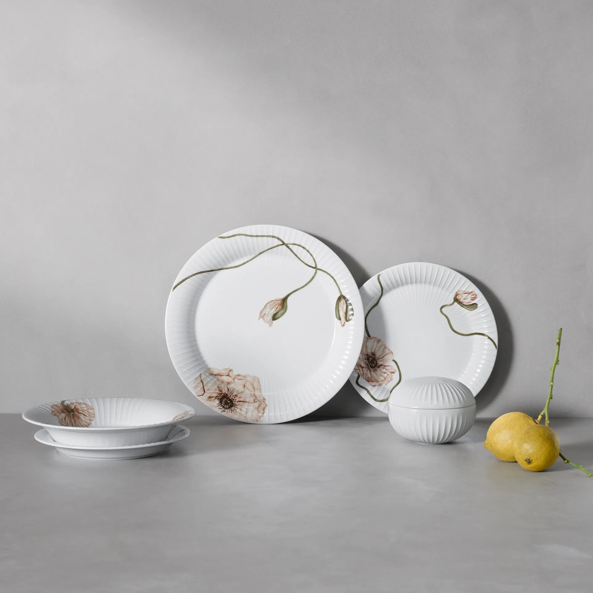 Assiette Hammershøi Poppy 27cm, Blanc Kähler