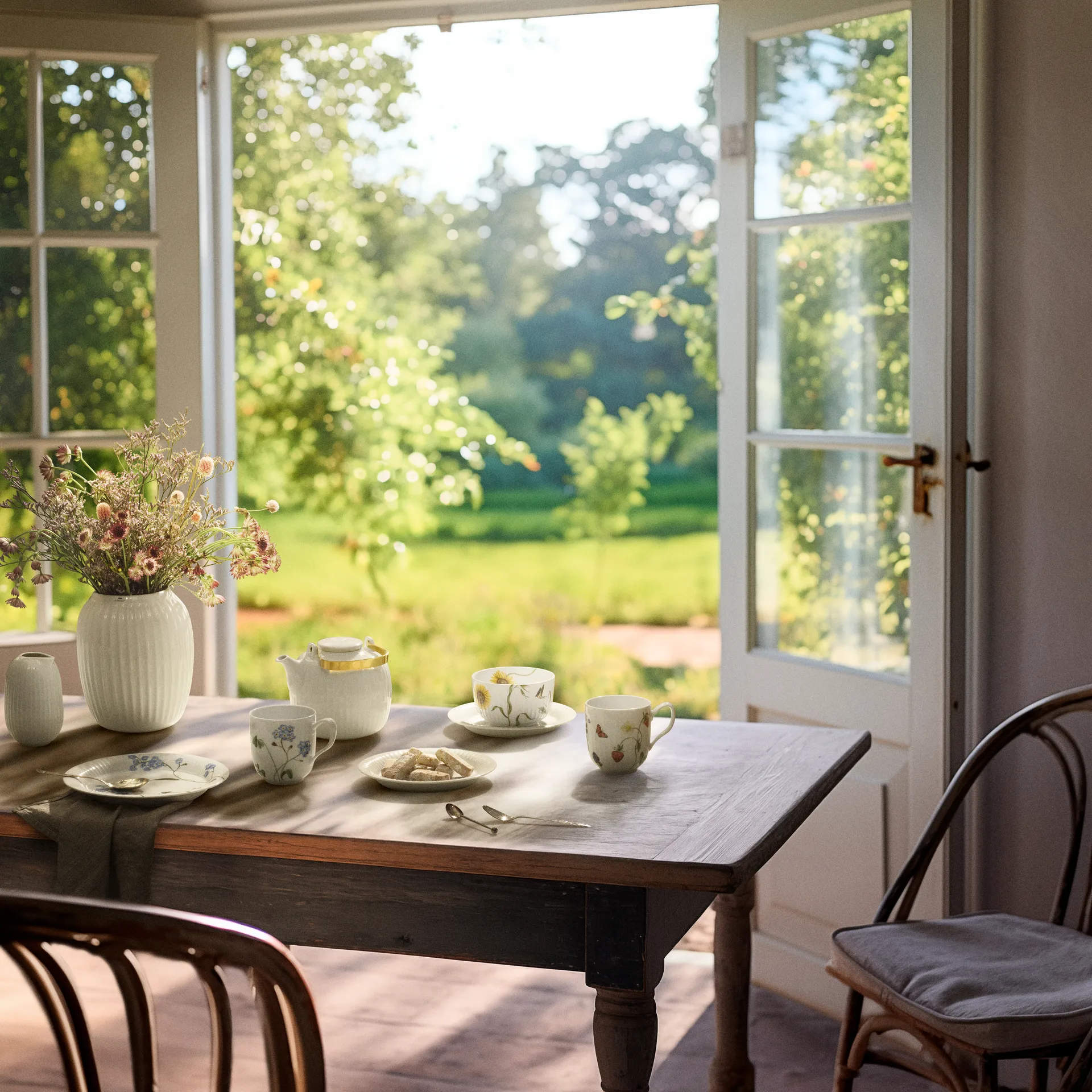 Assiette Hammershøi Summer Ø22 cm, Forget me not Kähler