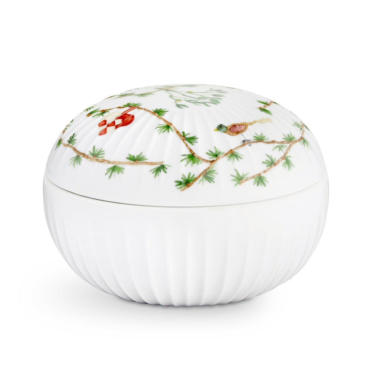 Kähler Boîte à bonbons Hammershoi o11,5cm Blanc | Design Scandinave | Décorations de Noël | Multi