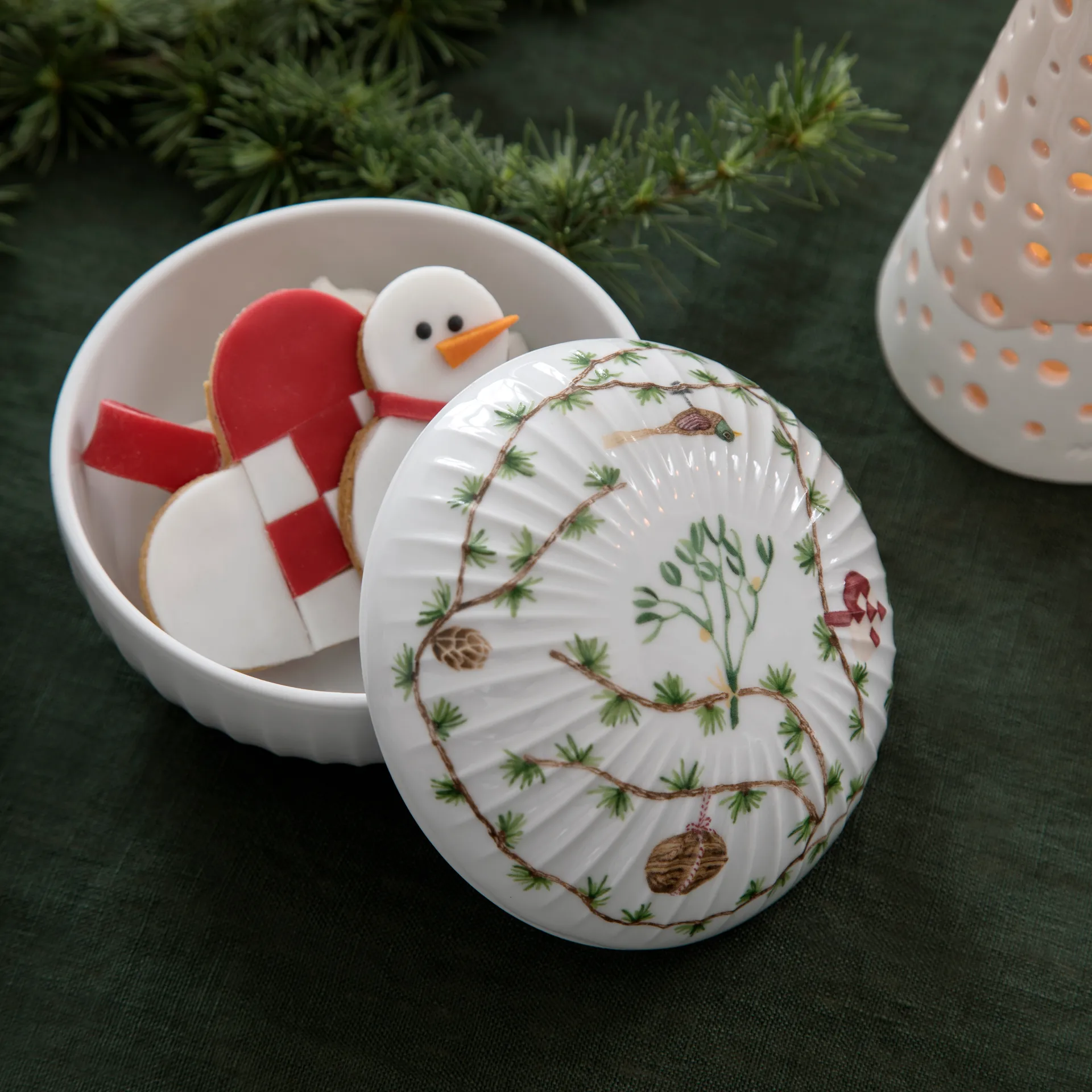 Boîte à bonbons Hammershøi Ø11,5cm, Blanc Kähler