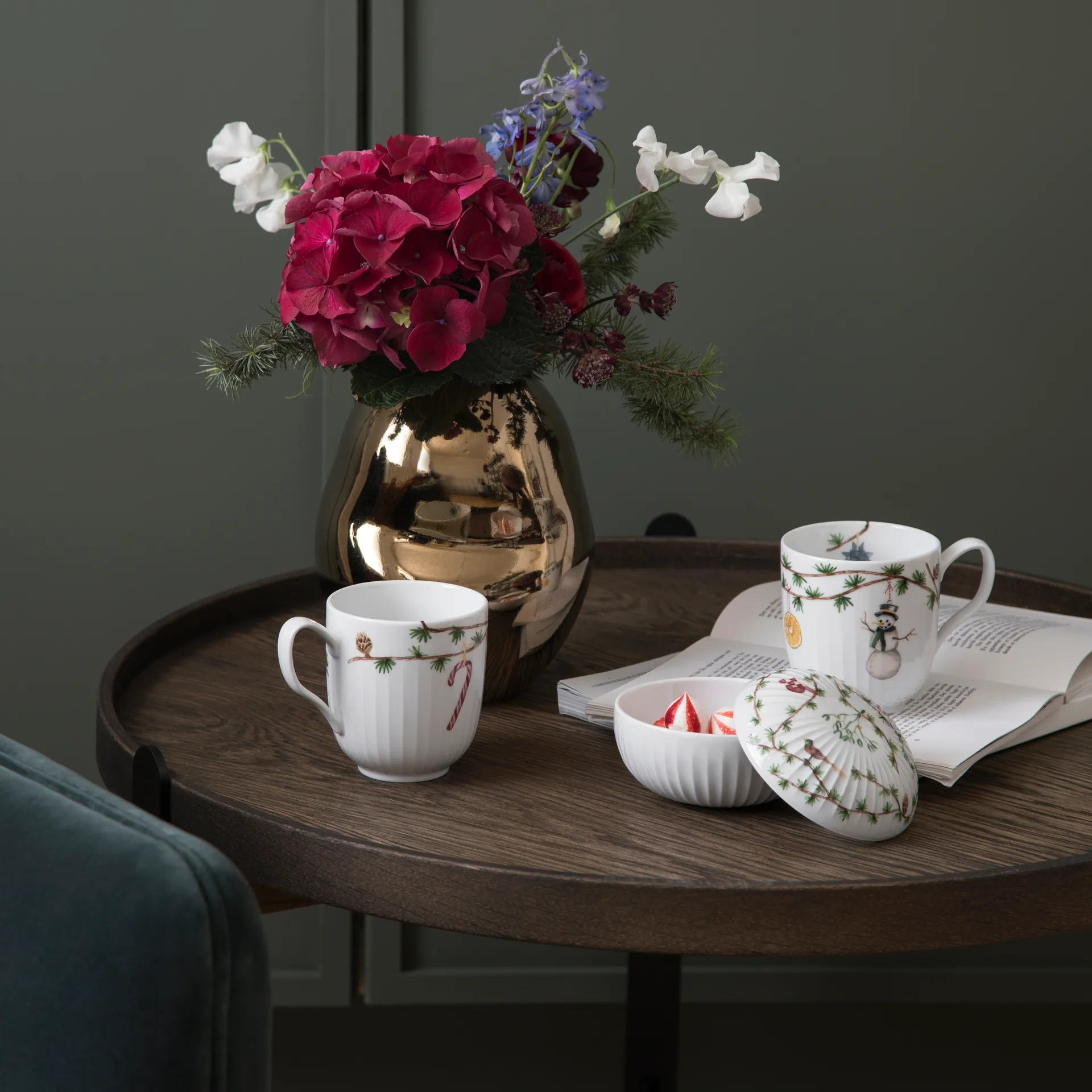 Boîte à bonbons Hammershøi Ø11,5cm, Blanc Kähler