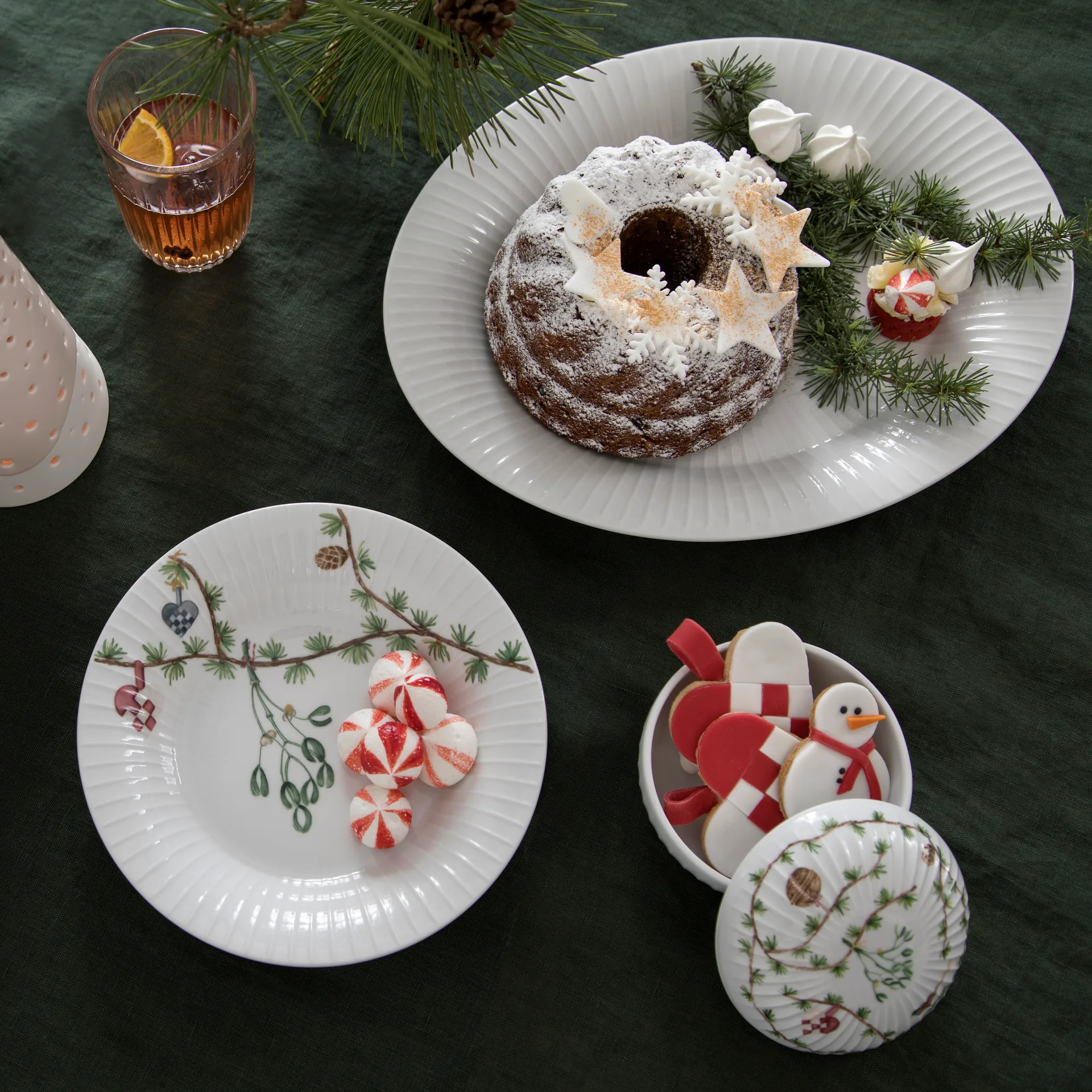 Boîte à bonbons Hammershøi Ø11,5cm, Blanc Kähler