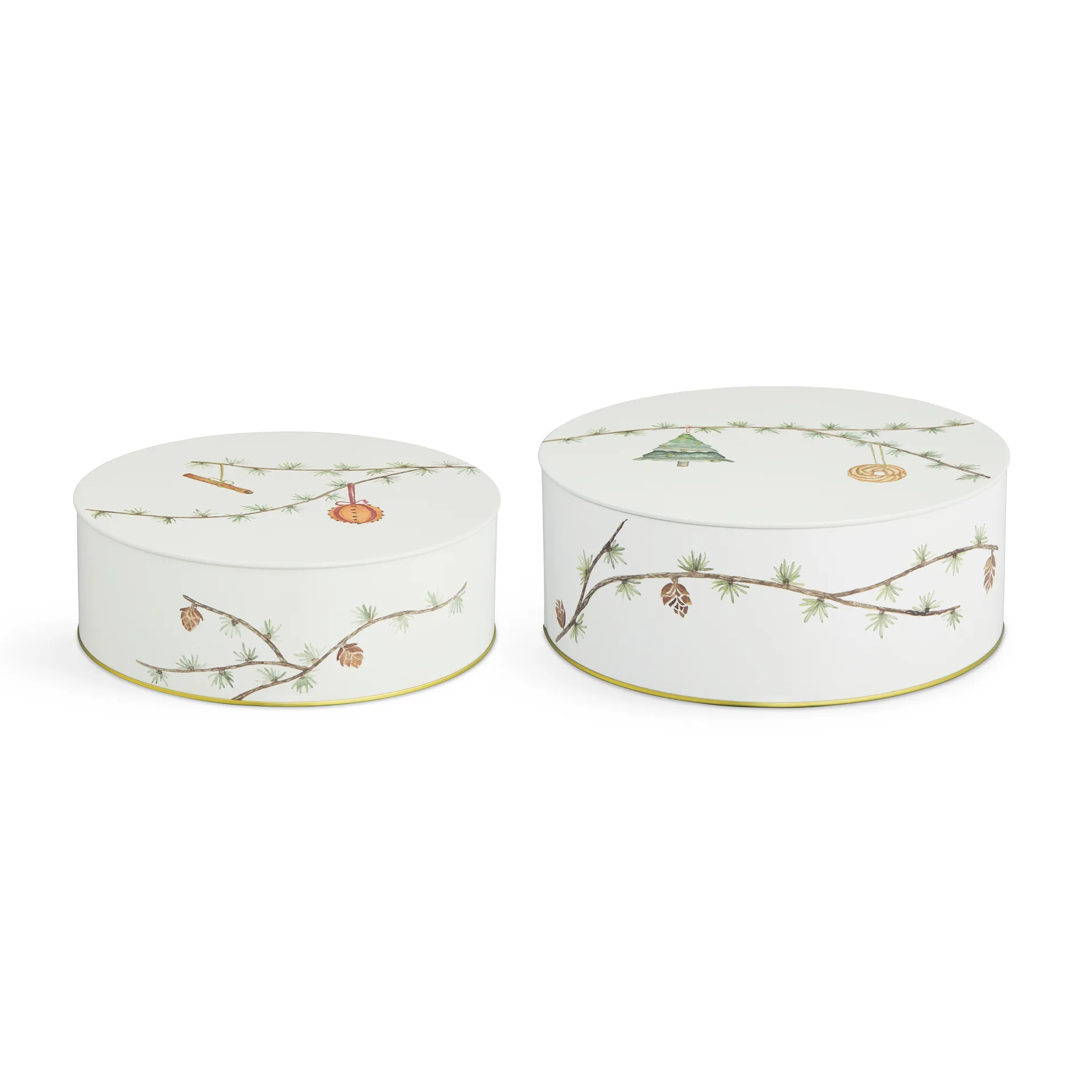 Boîte de rangement de Noël Hammershøi Lot de 2, Blanc Kähler