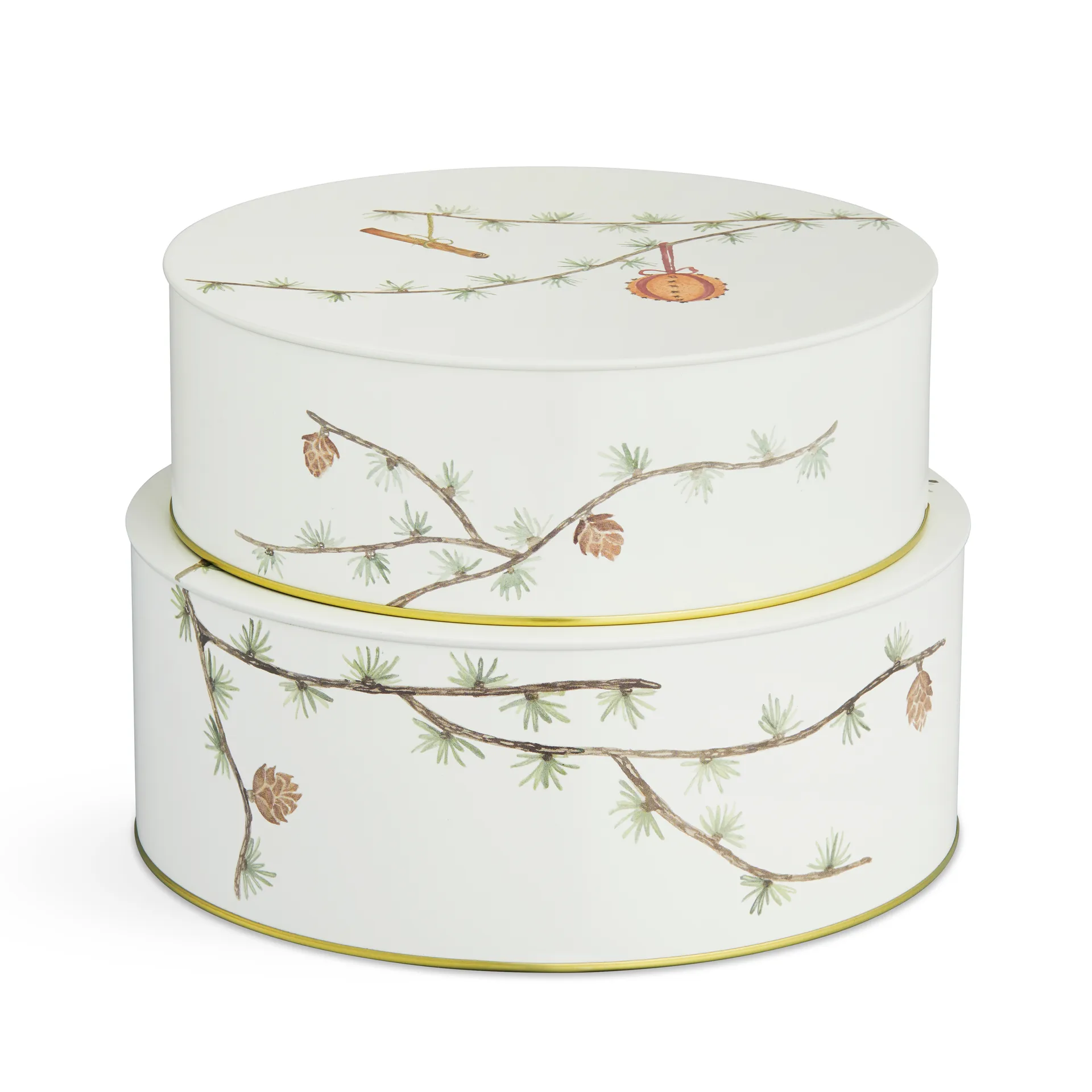 Boîte de rangement de Noël Hammershøi Lot de 2, Blanc Kähler