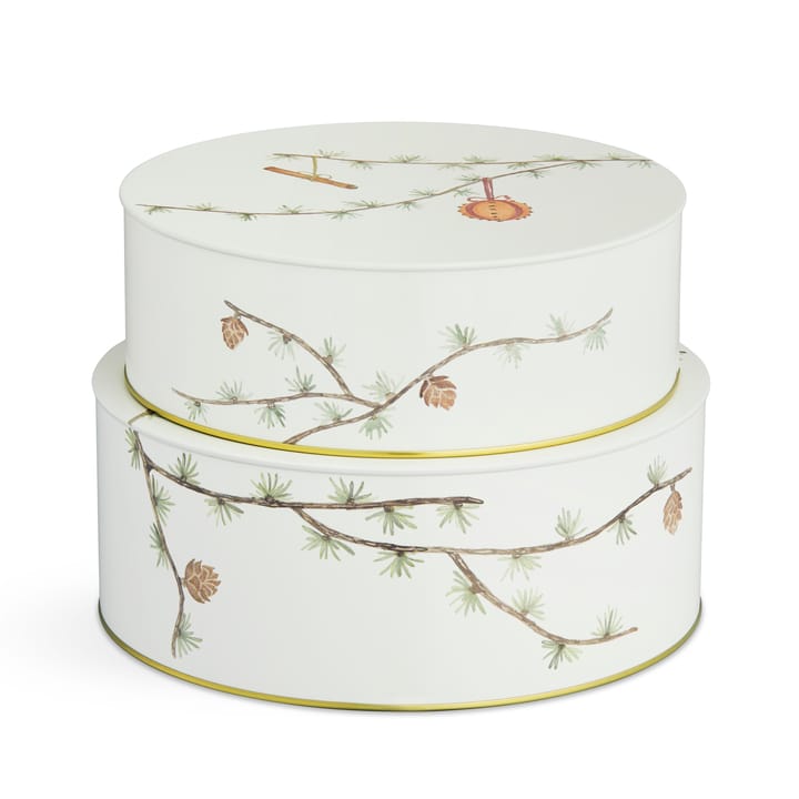 Boîte de rangement de Noël Hammershøi Lot de 2, Blanc Kähler