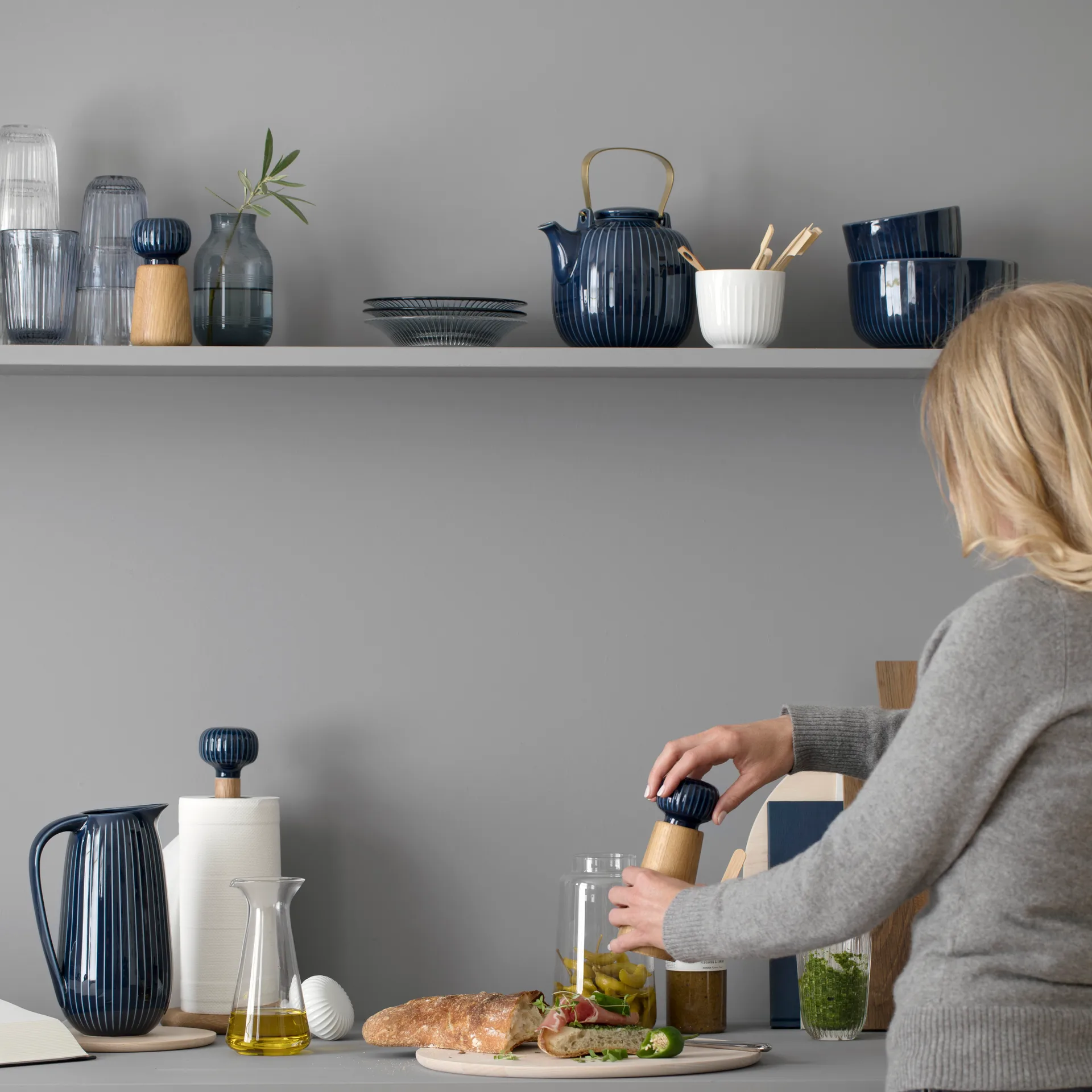 Bol Hammershøi Ø12 cm, indigo Kähler