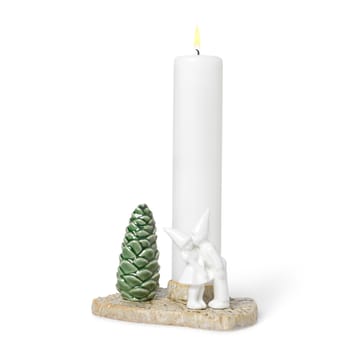 Bougeoir bisous de Noël Christmas Tales 12 cm - Blanc - Kähler
