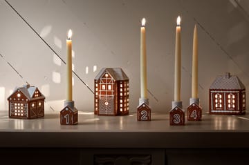 Bougeoir de l’Avent Gingerbread, Lot de 4 - Marron - Kähler