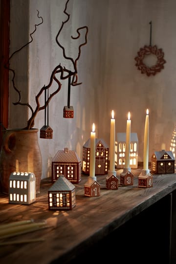 Bougeoir de l’Avent Gingerbread, Lot de 4 - Marron - Kähler
