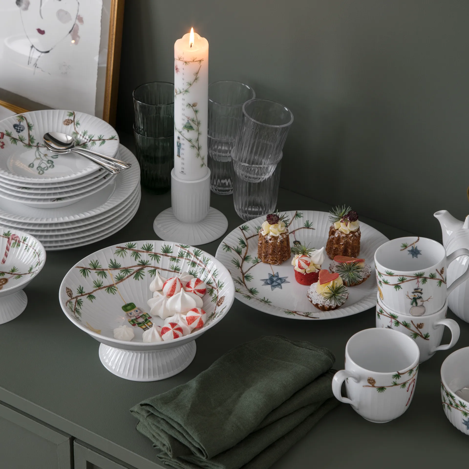 Bougeoir Hammershøi Ø5cm, Blanc Kähler