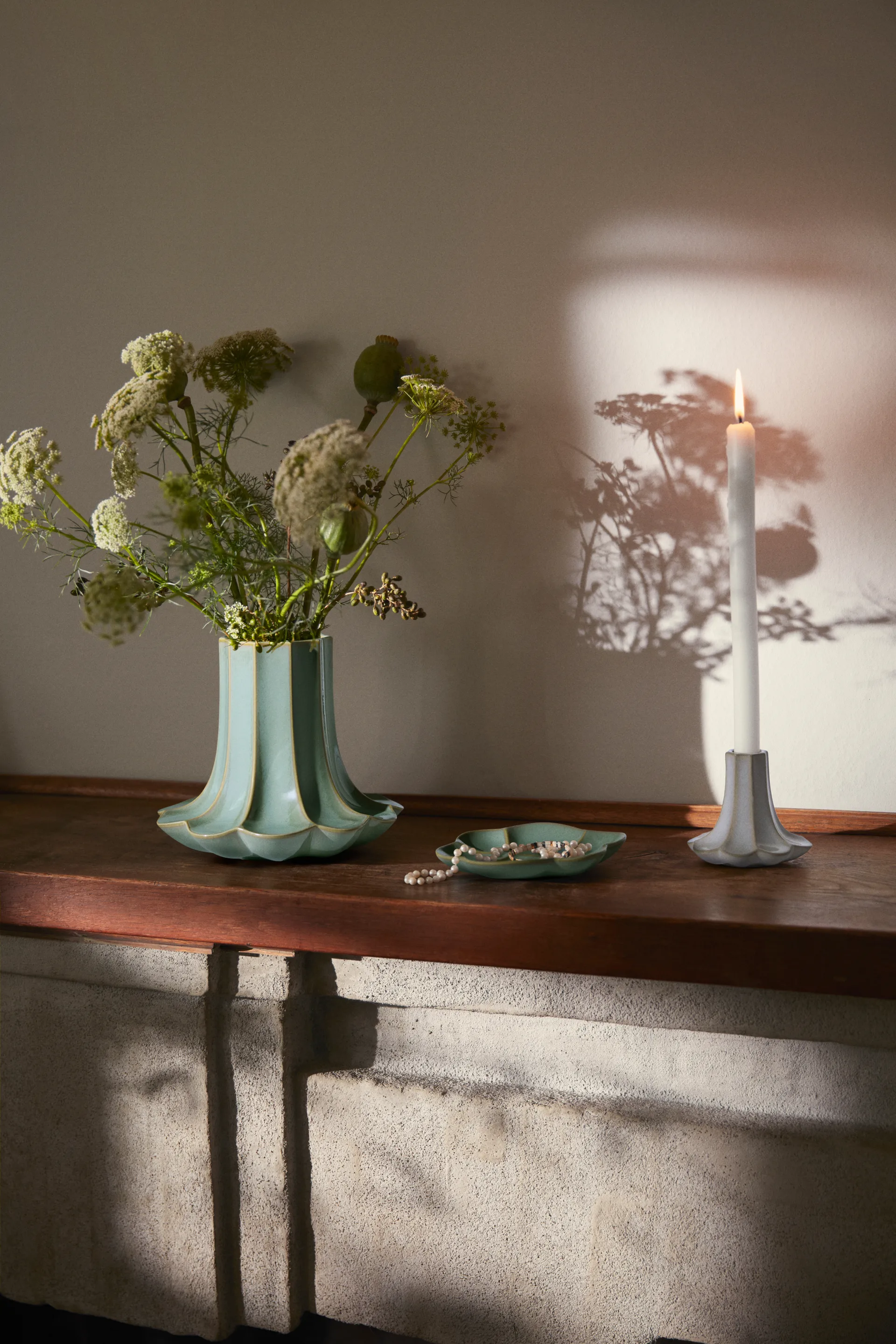 Bougeoir Kantarell, Sable, 10 cm Kähler