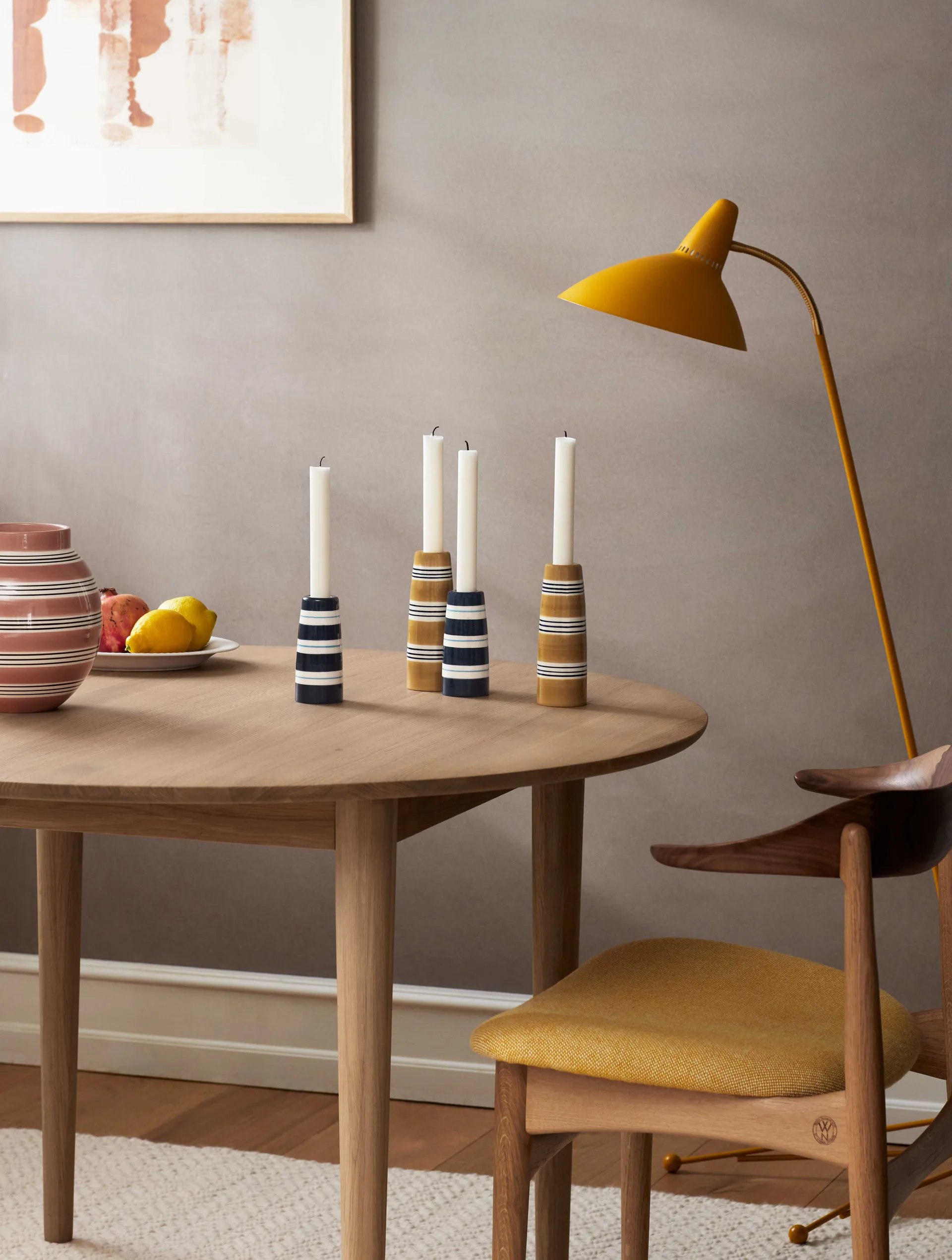 Bougeoir Omaggio Nuovo 12 cm, Bleu foncé Kähler