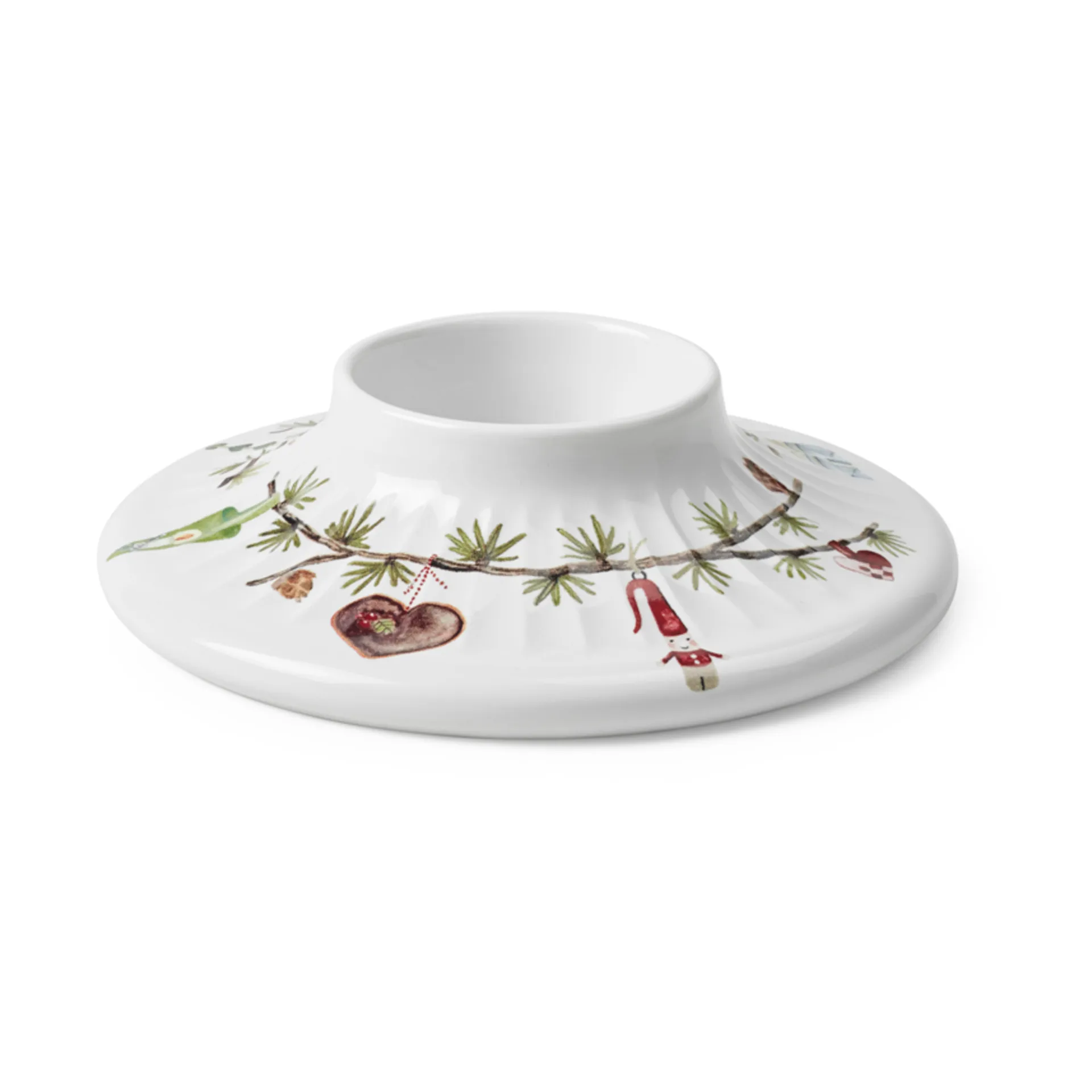 Bougeoir pour bougie bloc Hammershøi Christmas Ø 13 cm, Blanc Kähler