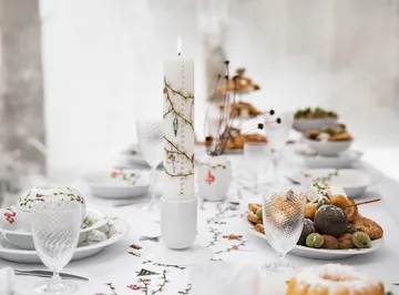 Bougie calendrier Hammershøi Jul Ø5 cm - Blanc - Kähler