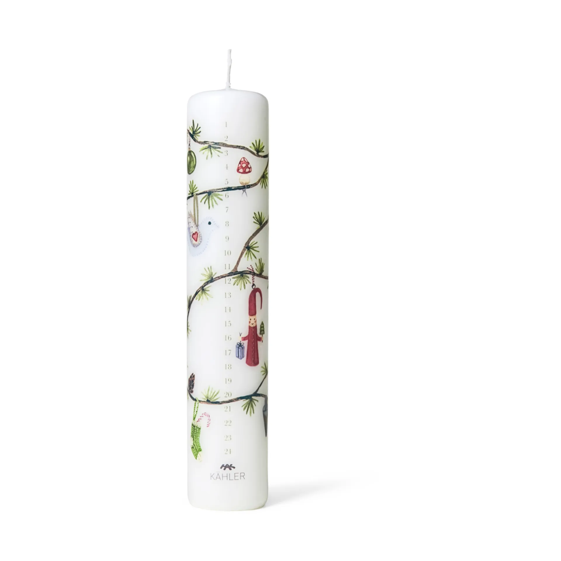 Bougie de l'Avent Hammershøi Christmas Ø 5 cm, 2023 Kähler
