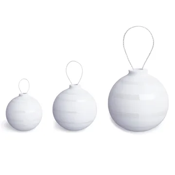 Boules de Noël Omaggio, lot de 3 - pearl (perle) - Kähler