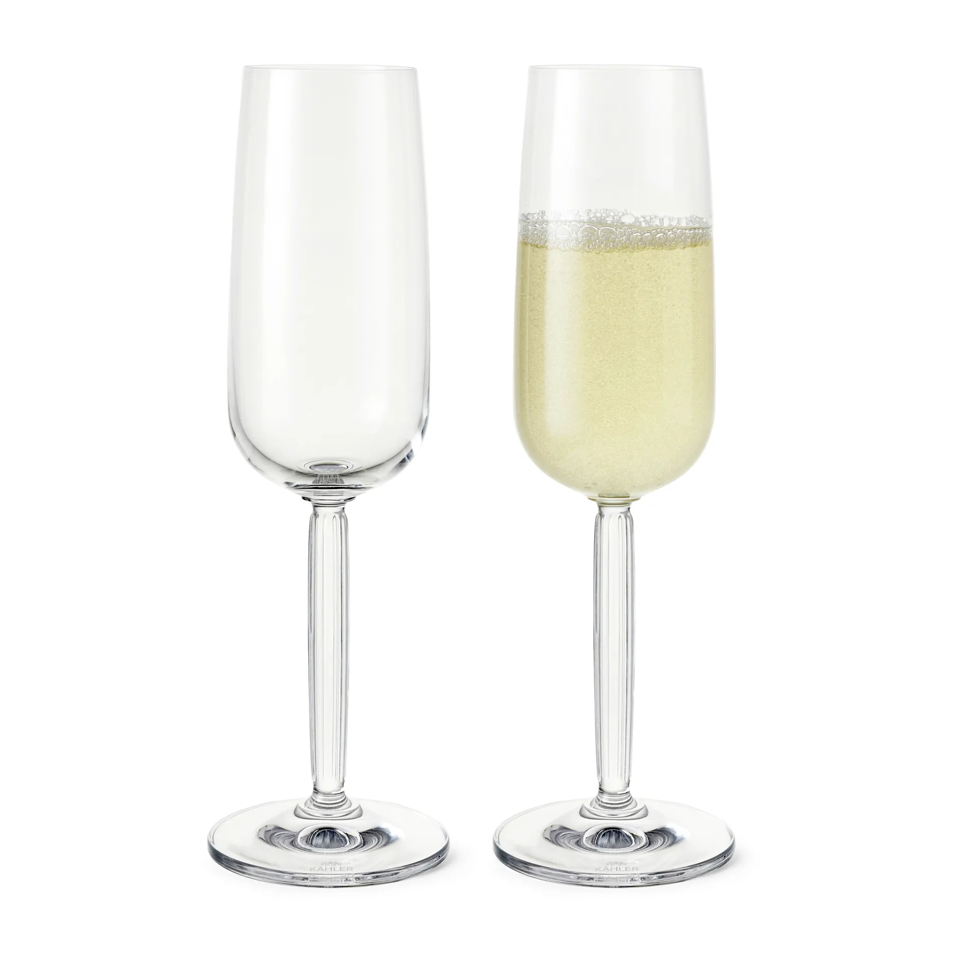 Coupes de champagne 24 cl Hammershøi, lot de 2, Transparent Kähler