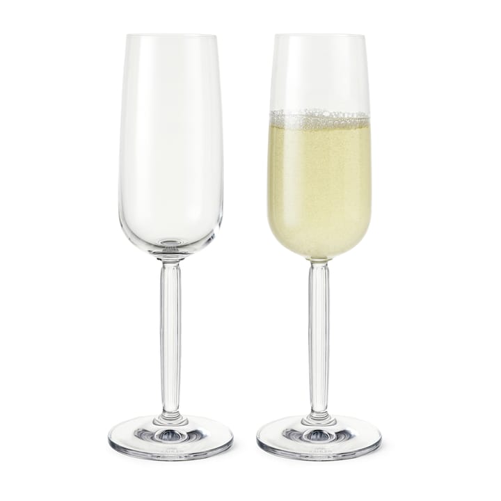 Coupes de champagne 24 cl Hammershøi, lot de 2 - Transparent - Kähler