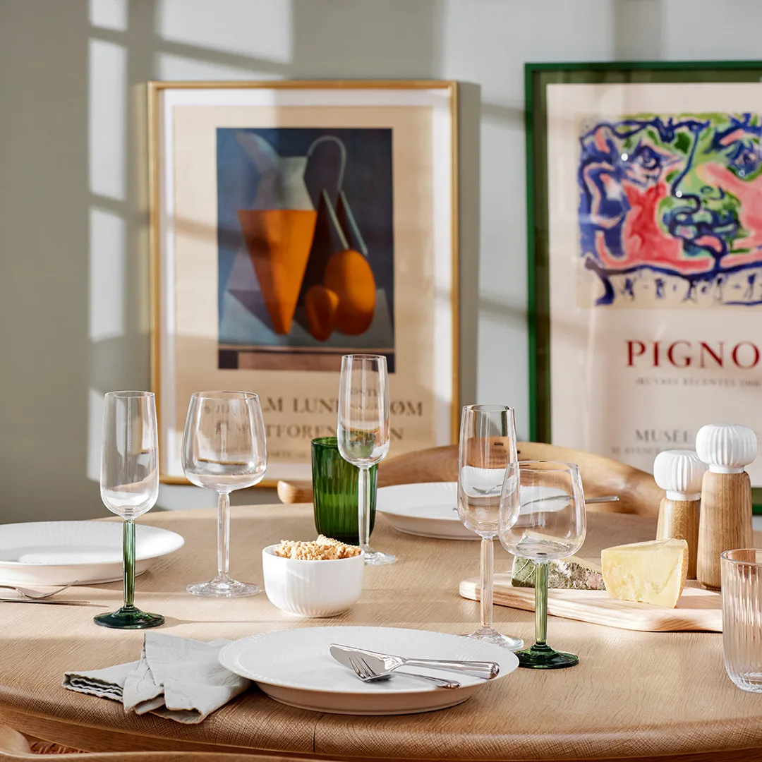 Coupes de champagne 24 cl Hammershøi, lot de 2, Vert Kähler