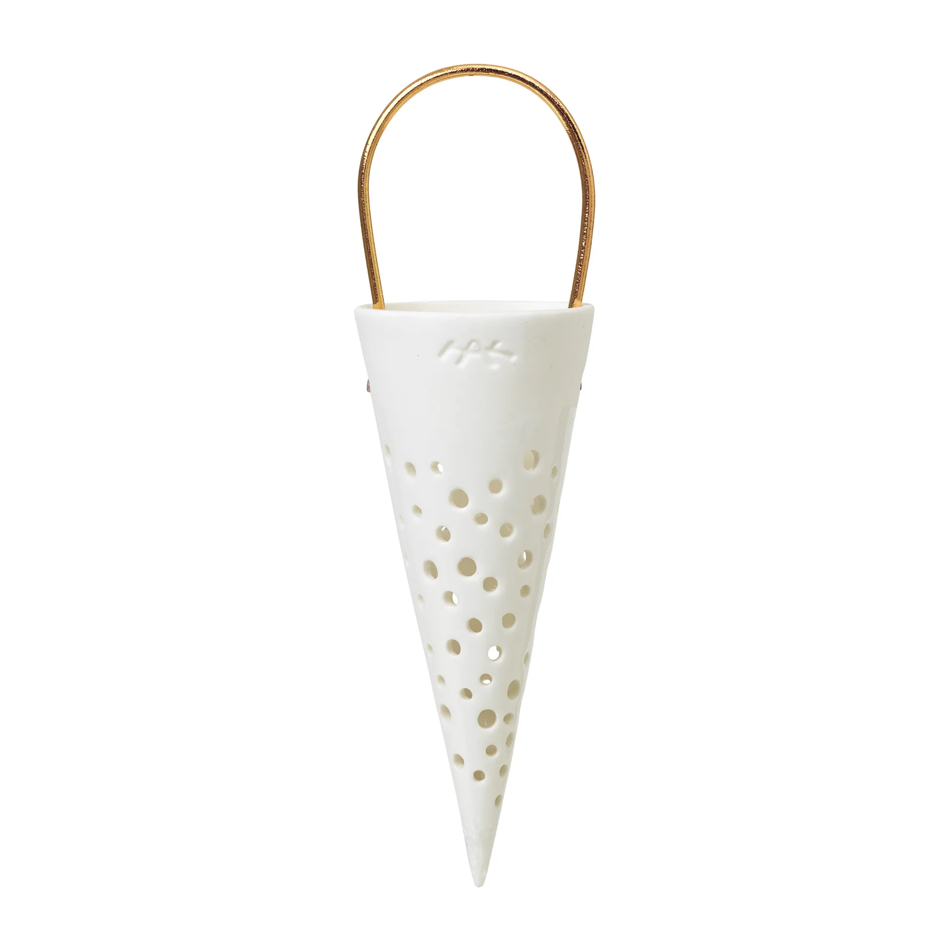 Décoration de Noël Cône de Noël Nobili 18 cm, Blanc Kähler