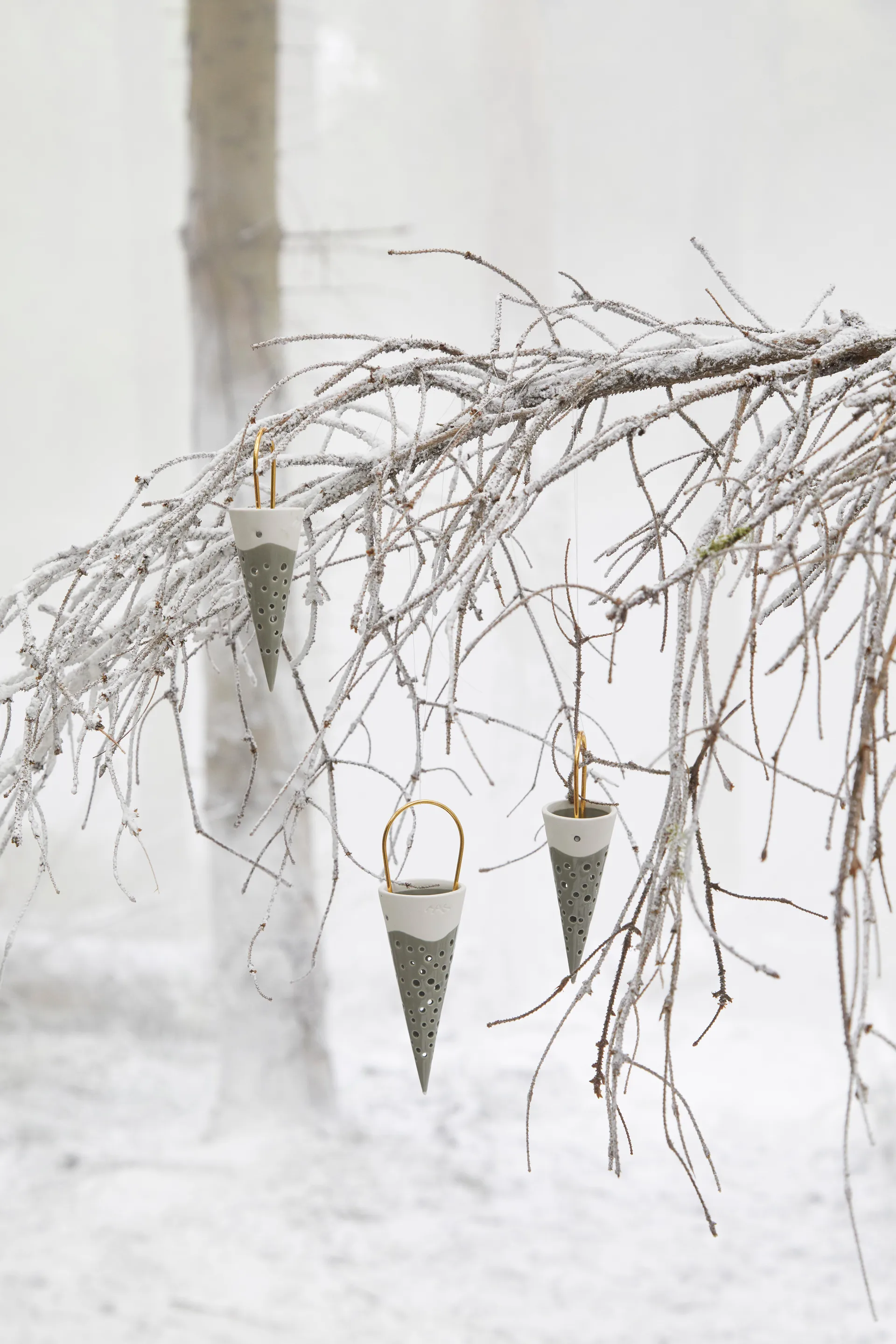 Décoration de Noël Cône de Noël Nobili 18 cm, Vert Kähler