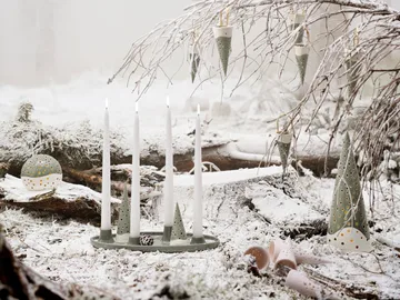 Décoration de Noël Cône de Noël Nobili 18 cm - Vert - Kähler