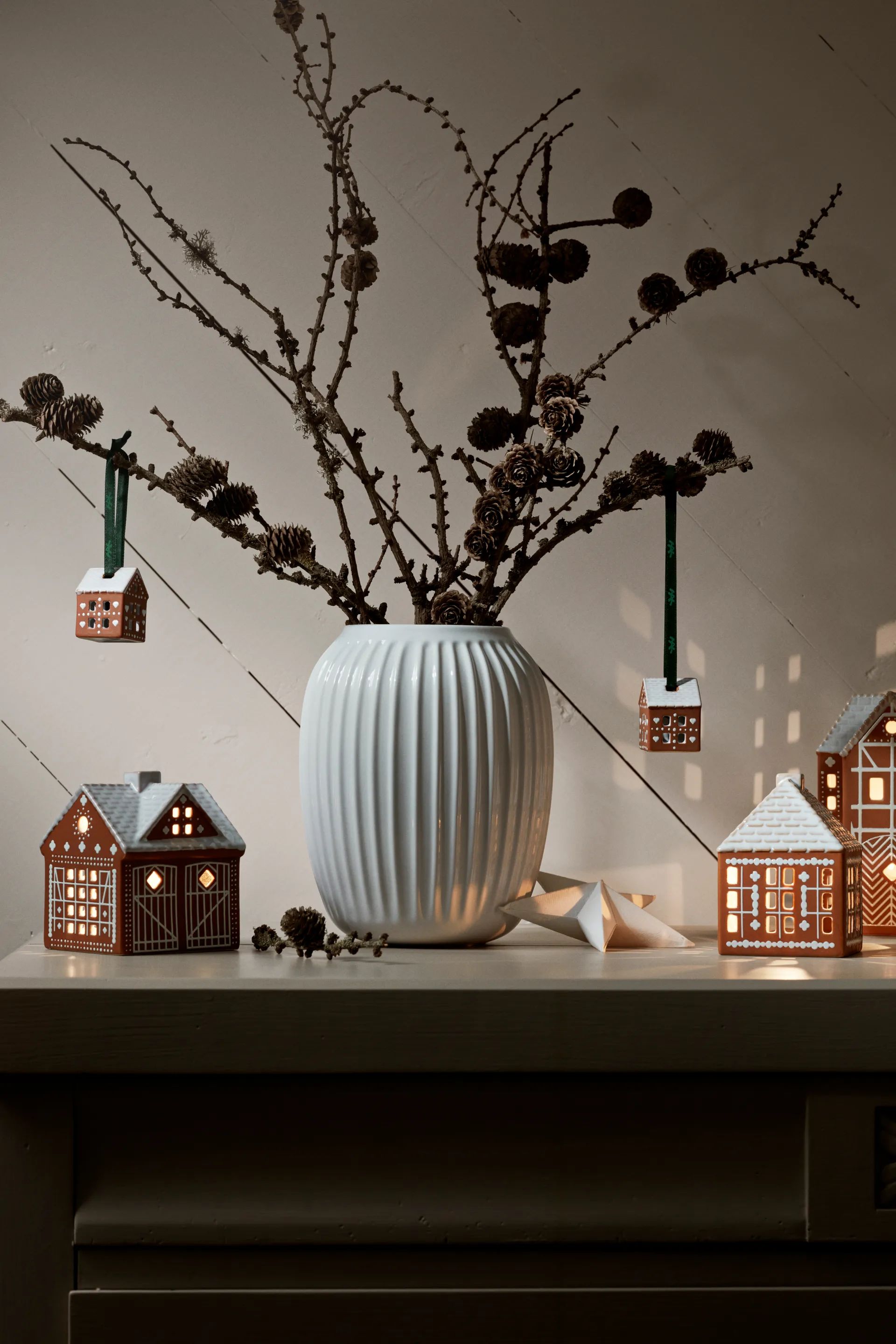 Décoration de Noël Gingerbread 5 cm, Lot de 2, Marron Kähler