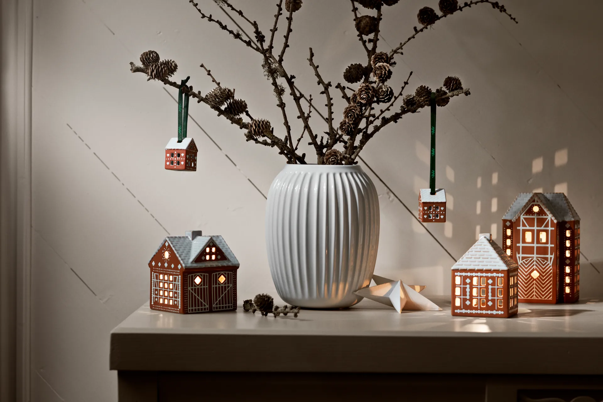 Décoration de Noël Gingerbread 5 cm, Lot de 2, Marron Kähler