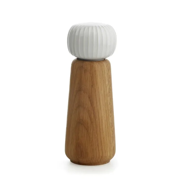 Moulin à épices Hammershøi taille L - Blanc, 18 cm - Kähler