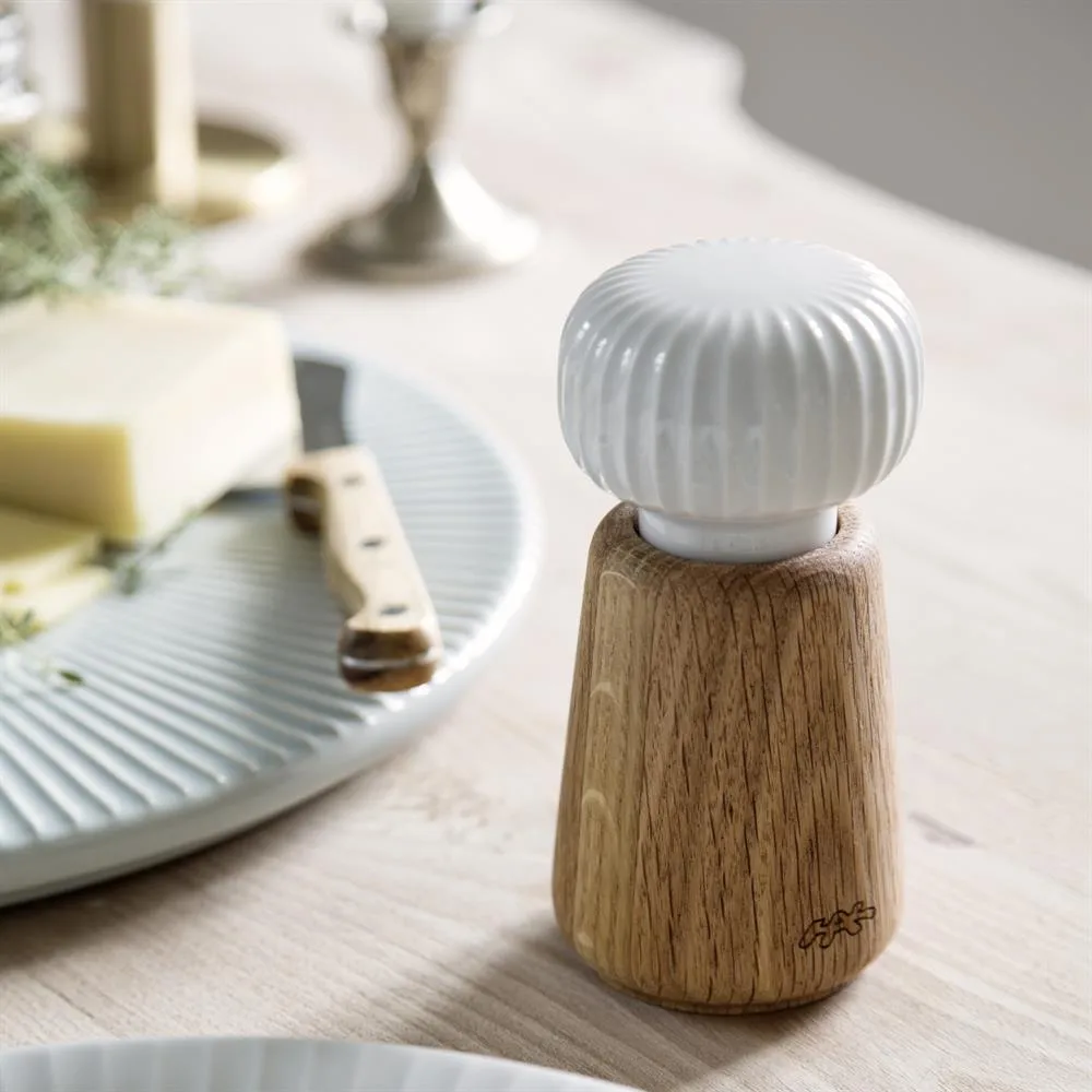 Moulin à épices Hammershøi taille S, Blanc, 14 cm Kähler