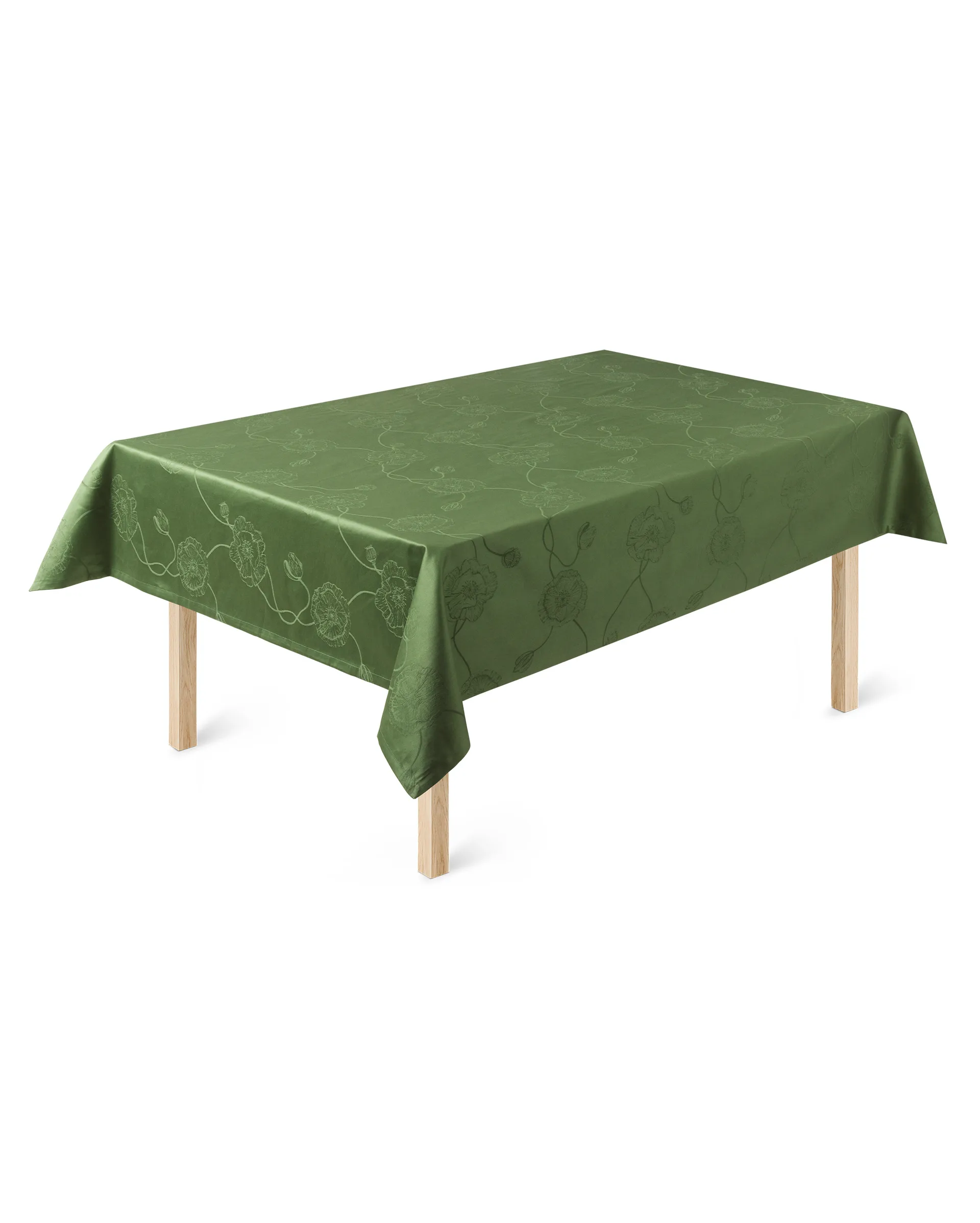 Nappe damassée verte Hammershøi Poppy, 150x200 cm Kähler
