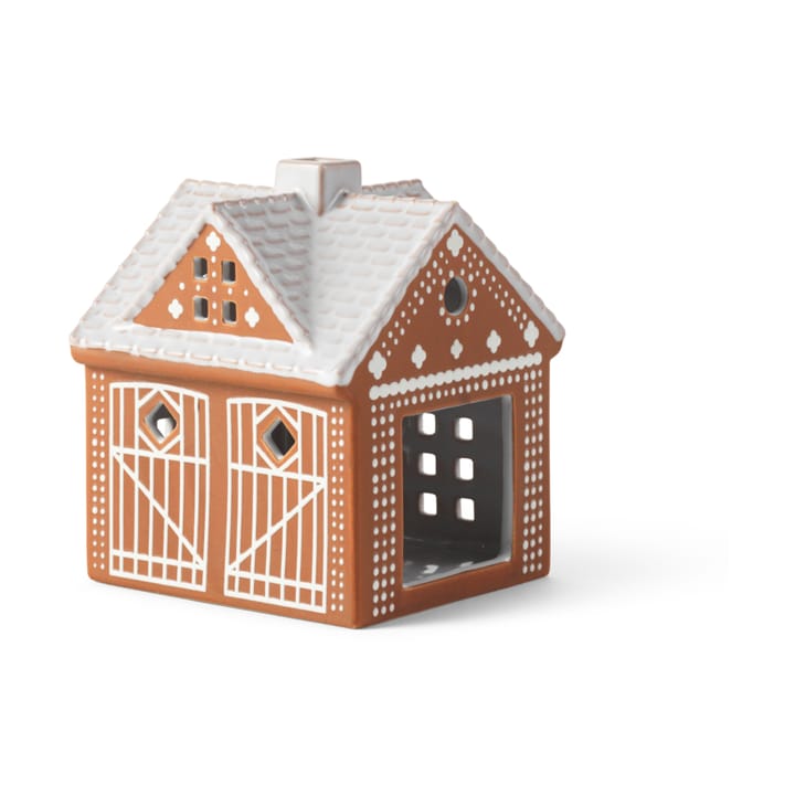 Photophore Gingerbread, Christmas barn 11,5 cm Kähler
