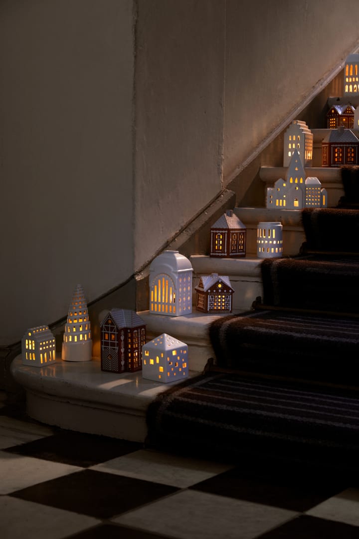 Photophore Gingerbread, Christmas barn 11,5 cm Kähler