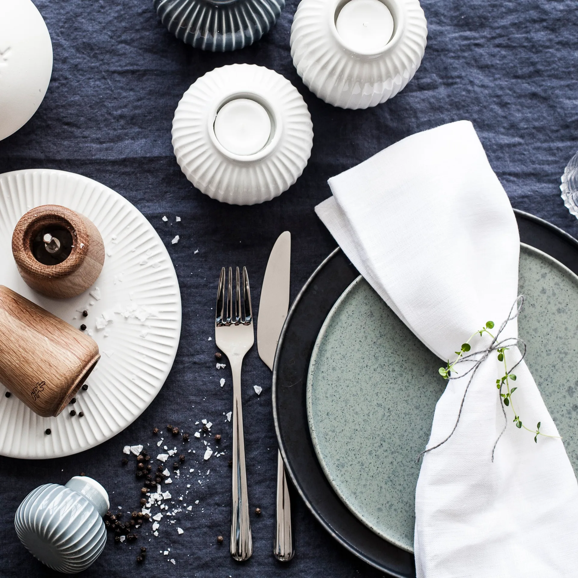 Photophore Hammershøi moyen, blanc Kähler