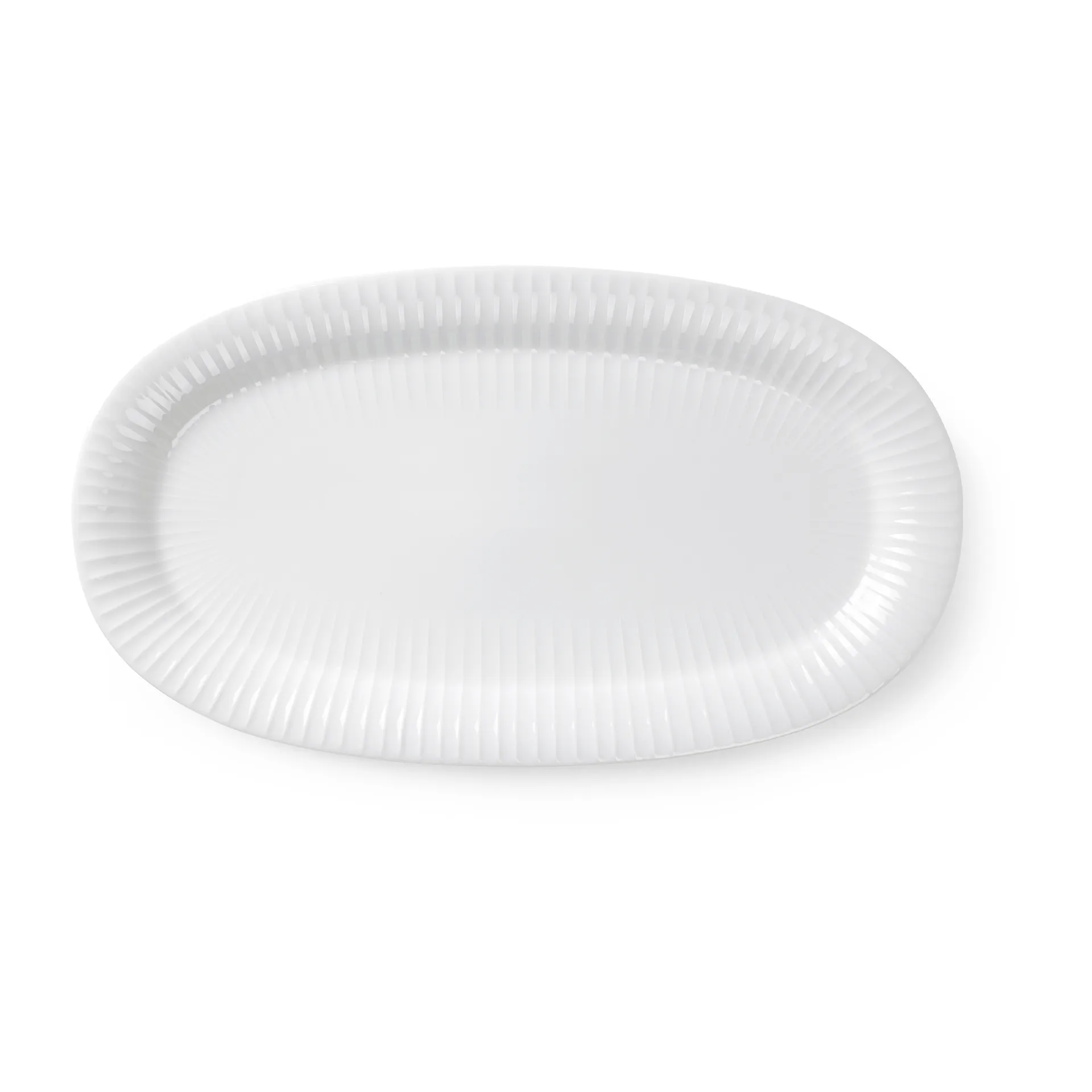Plat de service oval Hammershøi 40x22,5 cm, Blanc Kähler
