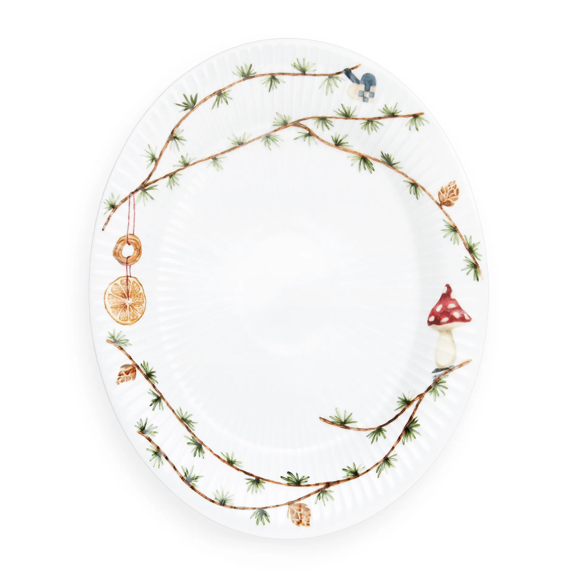 Plat oval Hammershøi Christmas, 22,5x28,5 cm Kähler
