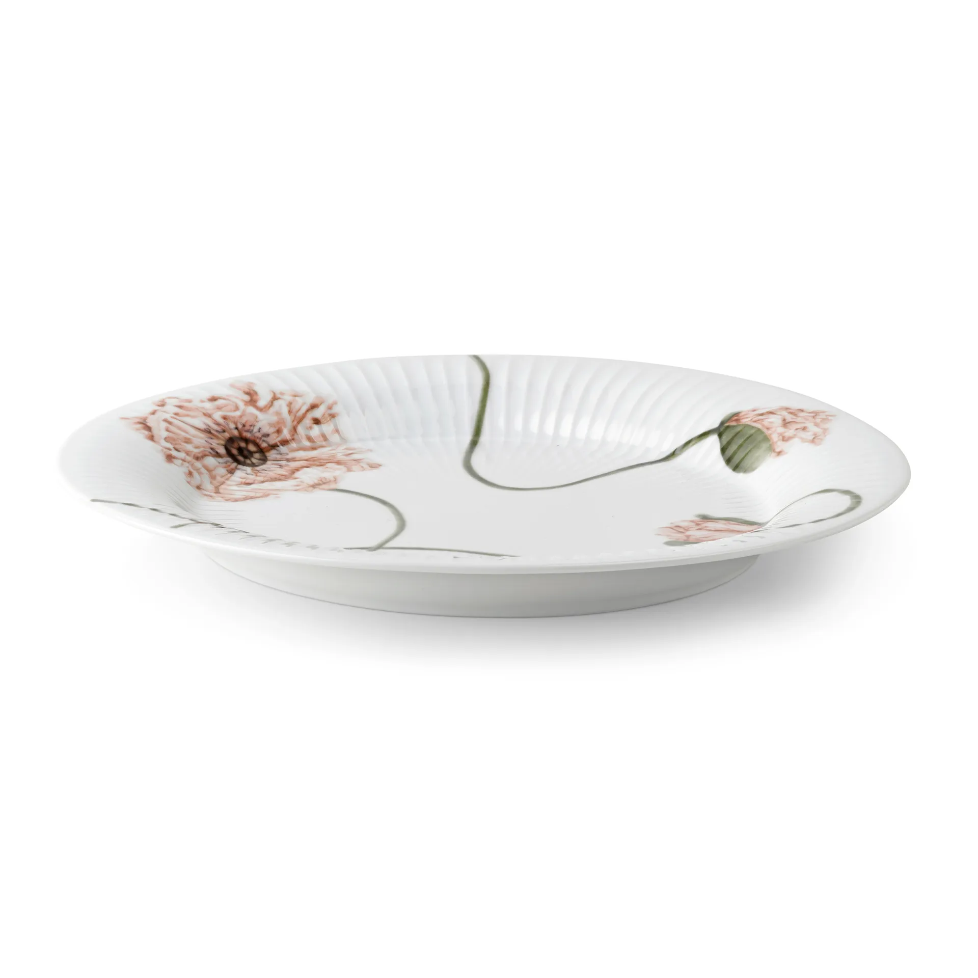 Plat oval Hammershøi Poppy 22,5x28,5 cm, Blanc Kähler