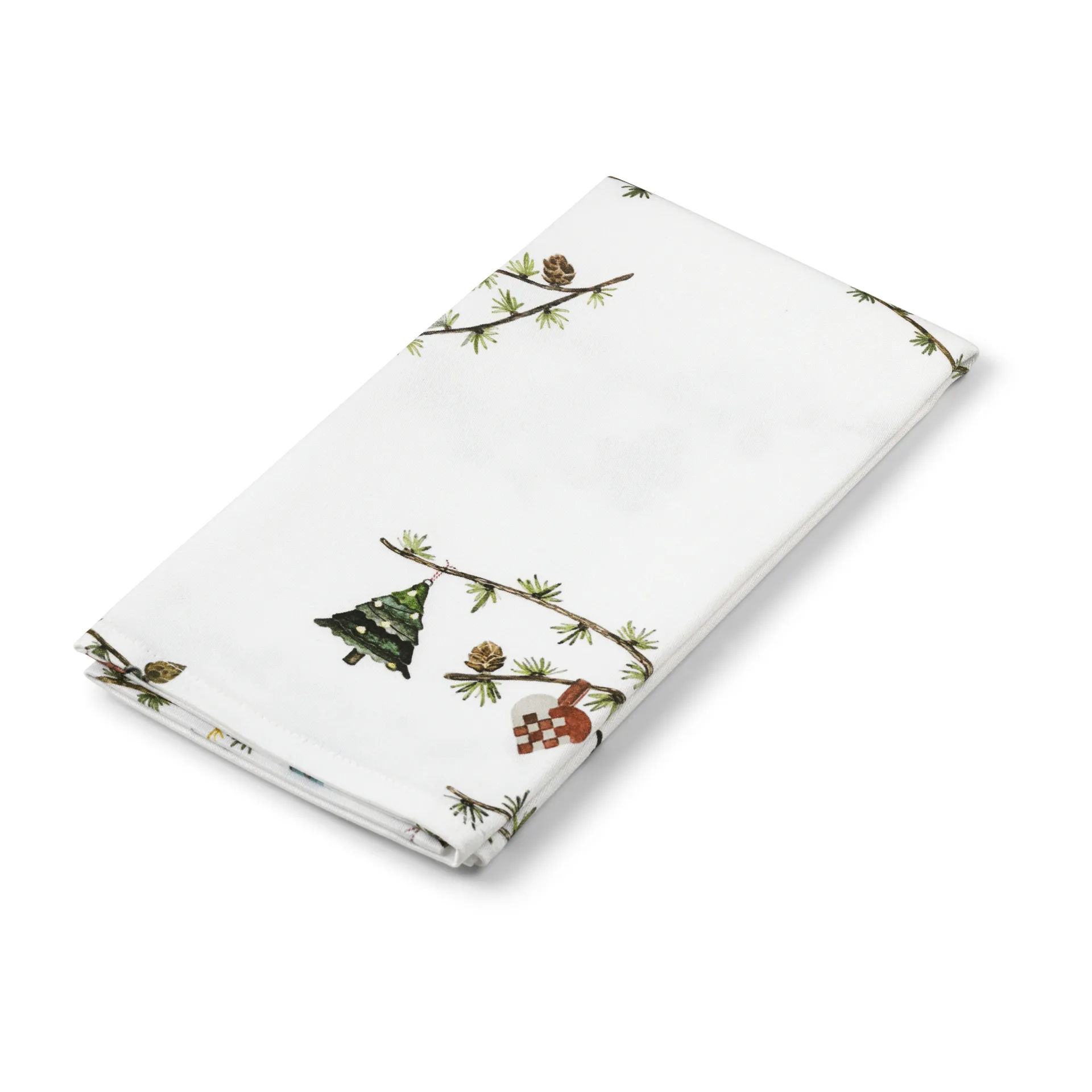 Serviette en tissu Hammershøi Christmas 45x45 cm Lot de 4, Blanc Kähler