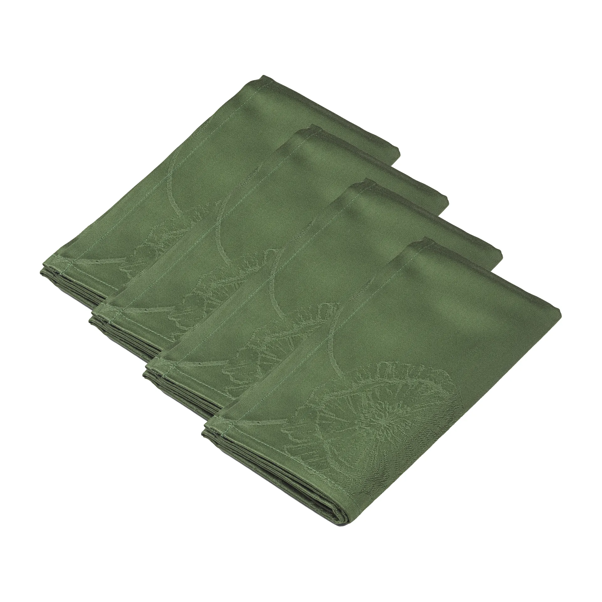 Serviettes de table en tissu 45x45 cm Hammershøi Poppy, lot de 4, Vert Kähler
