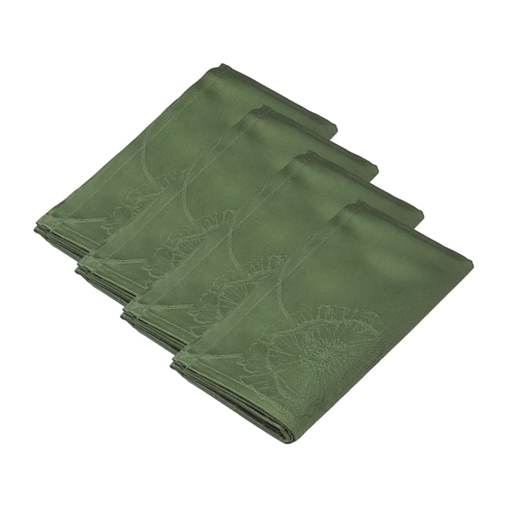 Serviettes de table en tissu 45x45 cm Hammershøi Poppy, lot de 4 - Vert - Kähler