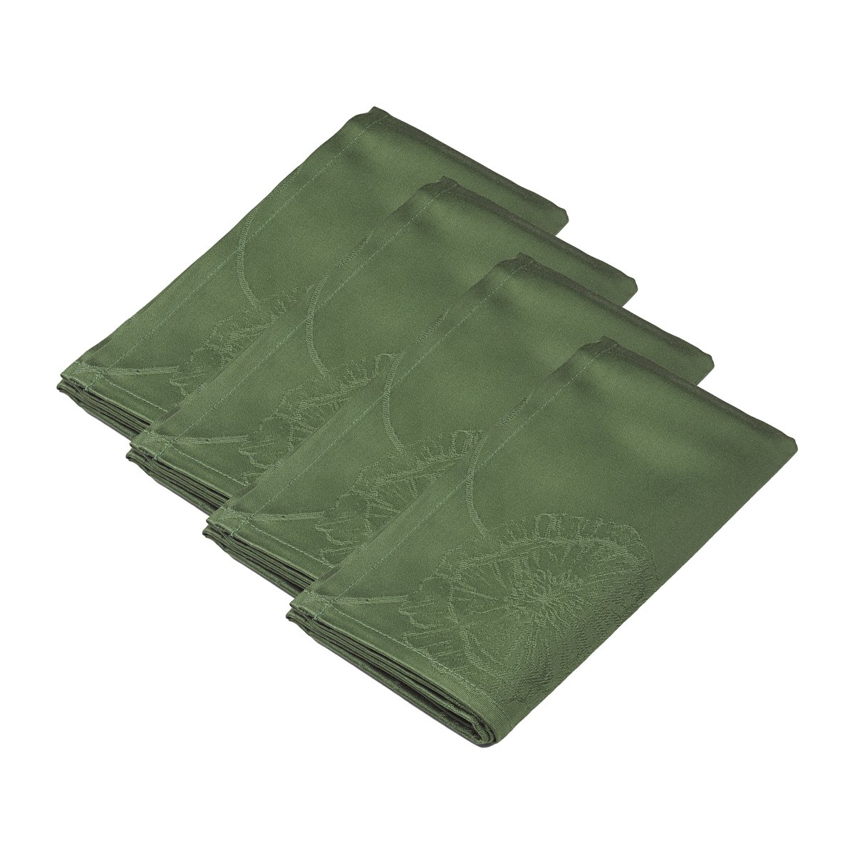 Kähler Serviettes de table en tissu 45x45 cm Hammershi Poppy, lot de 4 Vert