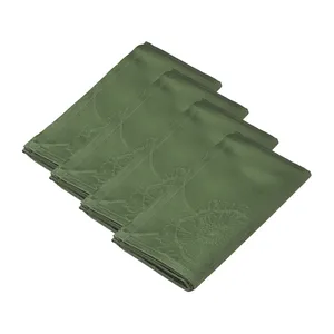Lot De 4 Serviettes De Table LINUM Robert - 45x45 Cm, 100% Coton, Lavable Machine, Vert Mousse