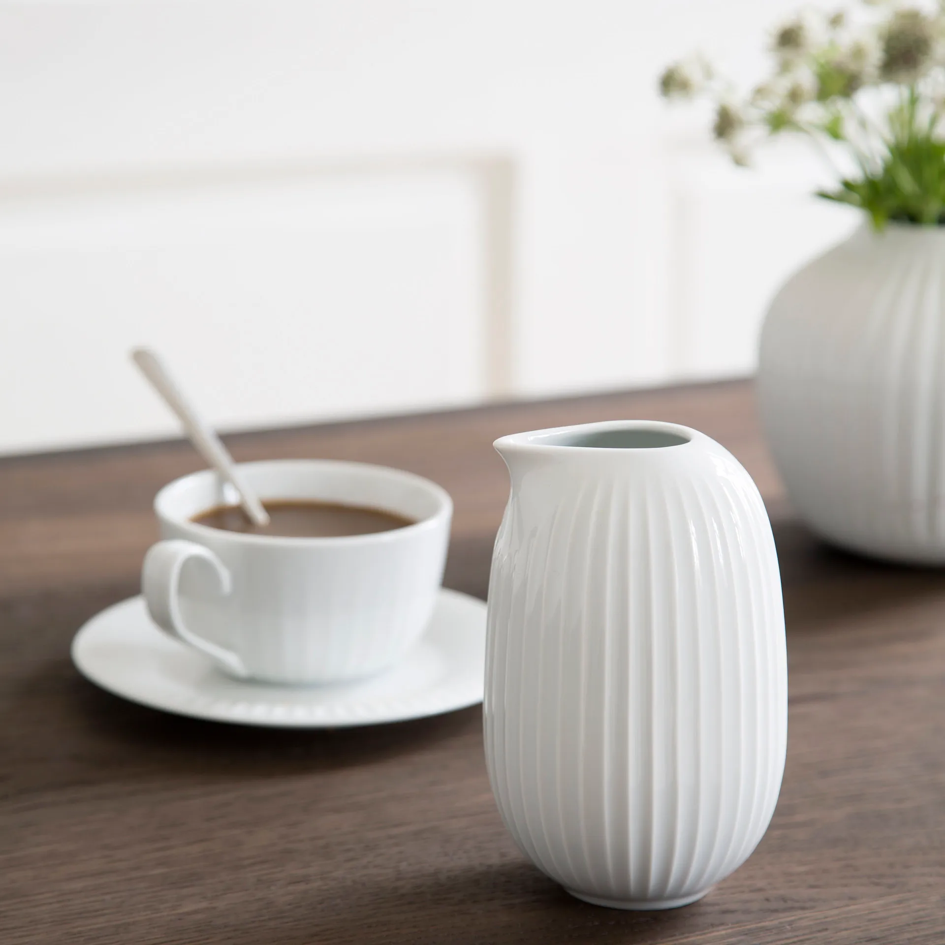 Tasse et soucoupe Hammershøi, blanc Kähler