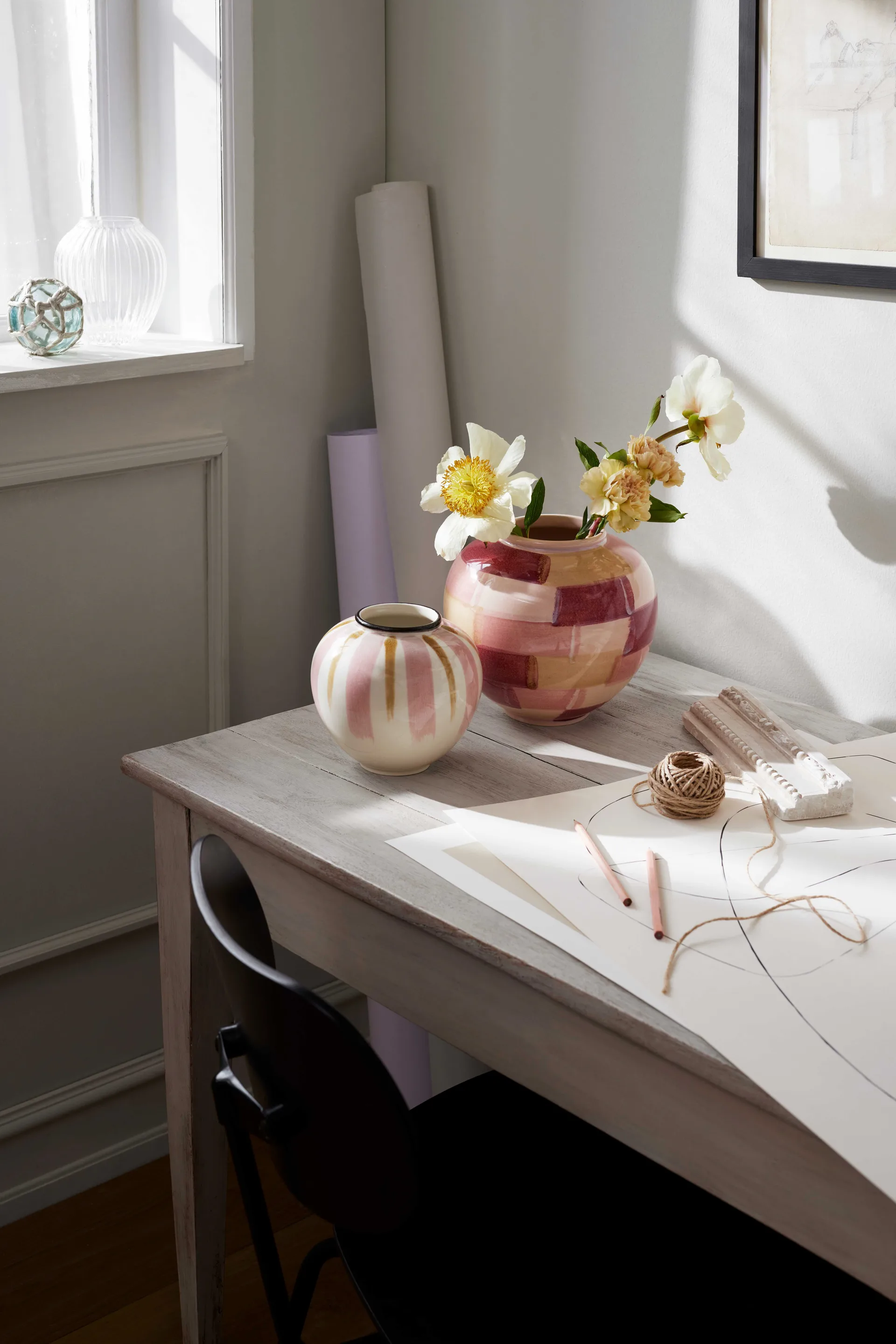 Vase Canvas 15 cm, Rose-marron Kähler