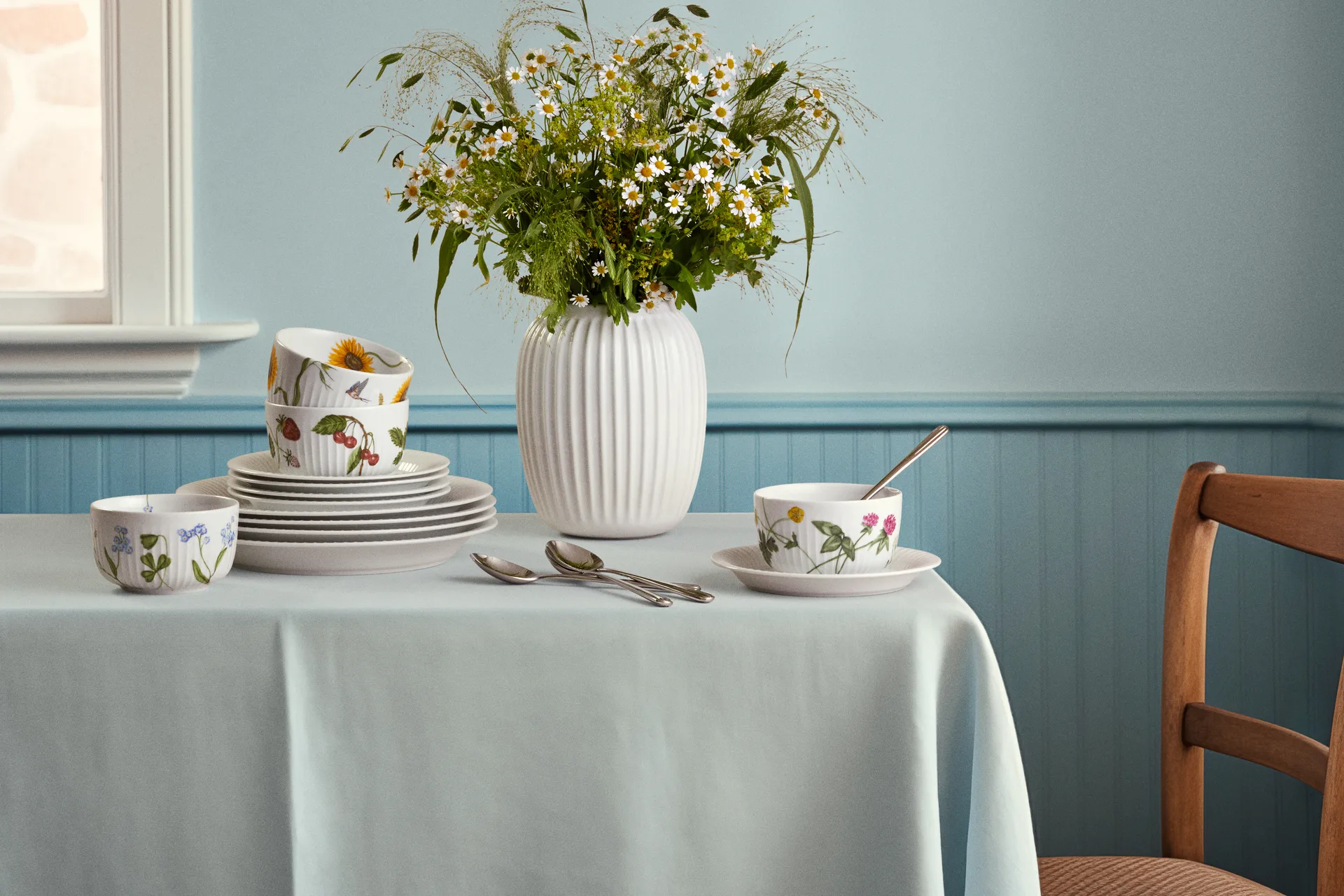 Vase Hammershøi, Blanc, moyen 21 cm Kähler