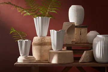 Vase Hammershøi - Blanc, moyen 21 cm - Kähler