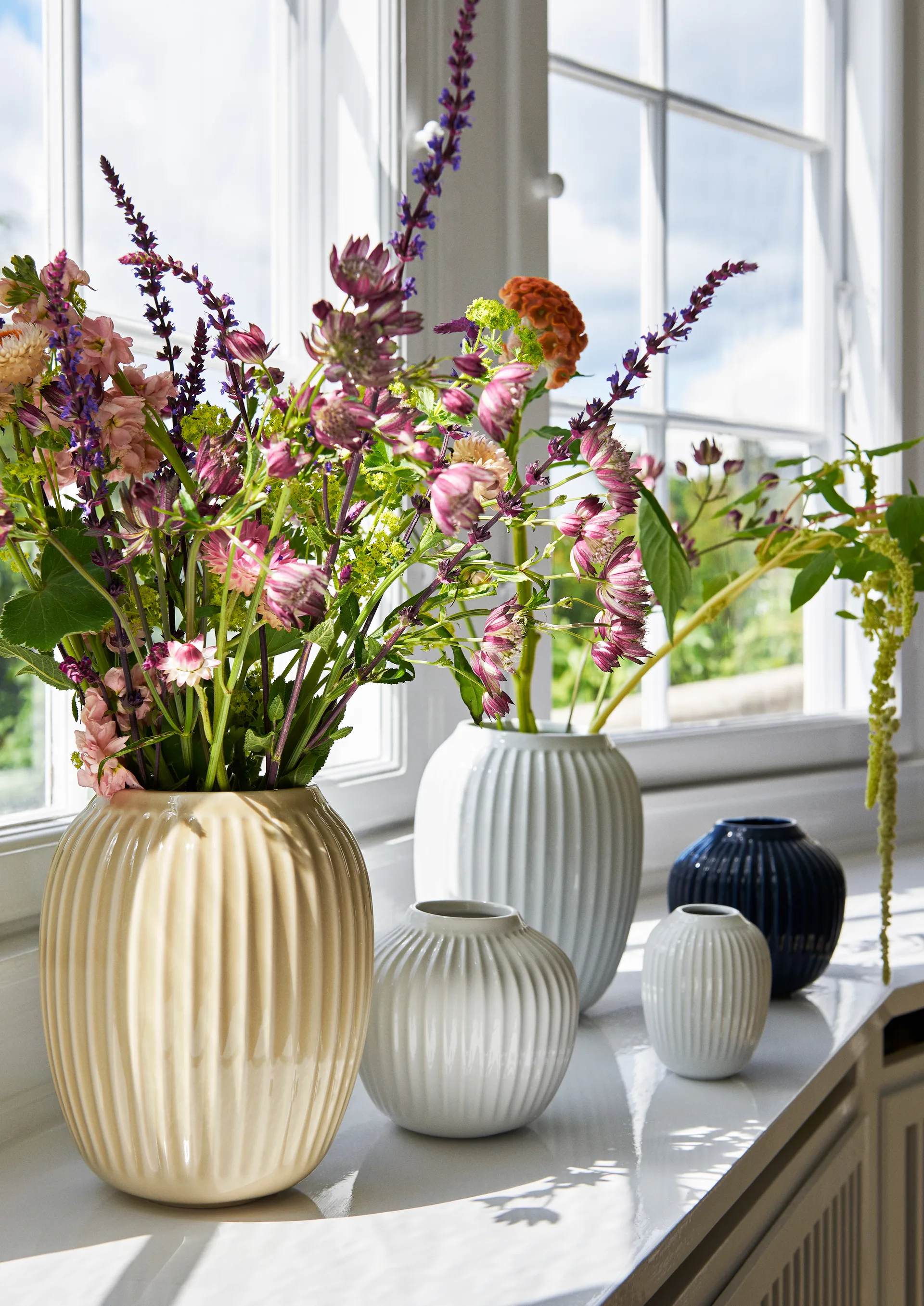 Vase Hammershøi, Blanc, moyen 21 cm Kähler
