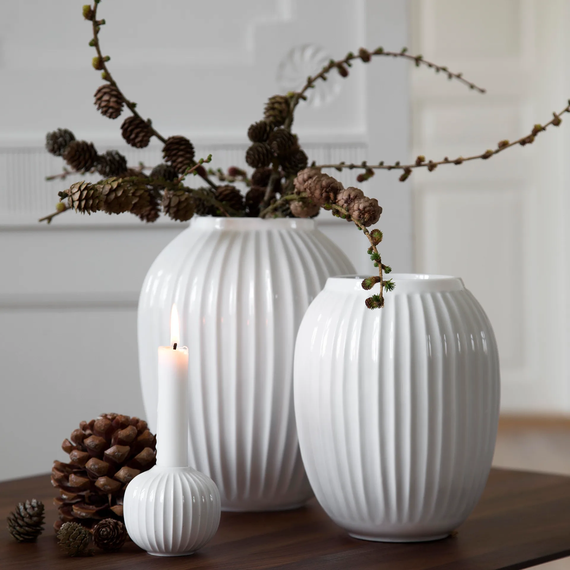 Vase Hammershøi grand, blanc Kähler